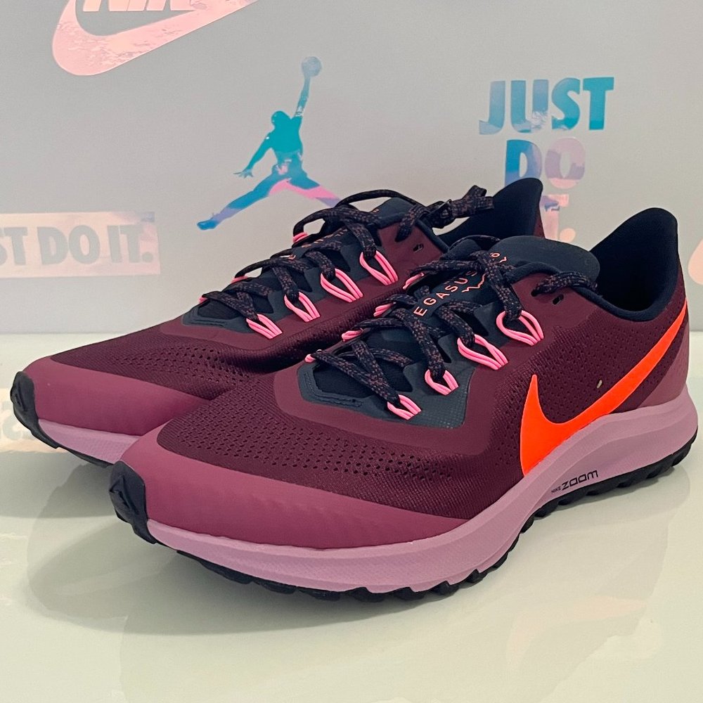 New Nike Pegasus 36 Trail Women's Hiking Running Shoes Sz 9.5 Purple AR5676-600